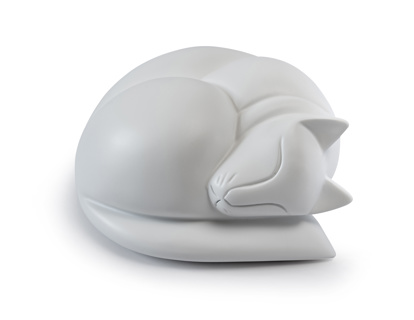 White Sleeping Cat - £55