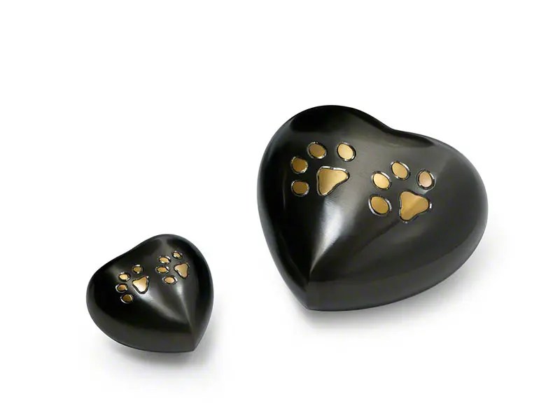 Brushed Metal Pawprint Urns £45 - £80