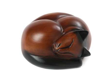 Colourpoint Wooden Sleeping Cat - £55